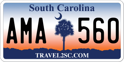 SC license plate AMA560