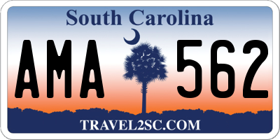 SC license plate AMA562