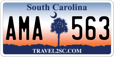 SC license plate AMA563