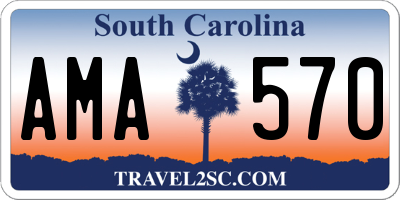 SC license plate AMA570