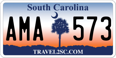 SC license plate AMA573
