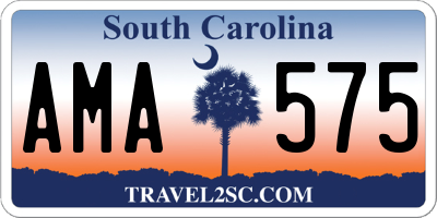 SC license plate AMA575