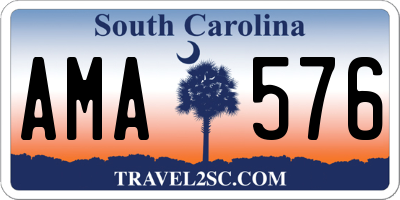 SC license plate AMA576