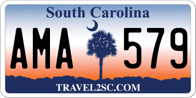 SC license plate AMA579