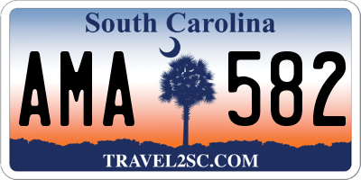 SC license plate AMA582