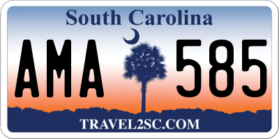 SC license plate AMA585