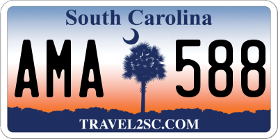 SC license plate AMA588