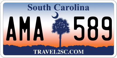 SC license plate AMA589
