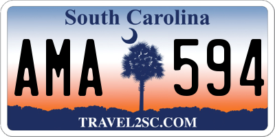 SC license plate AMA594