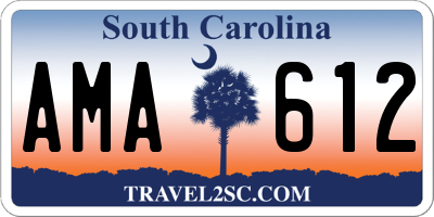 SC license plate AMA612