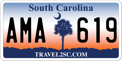 SC license plate AMA619