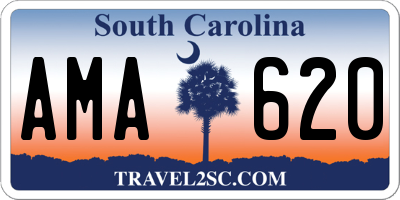 SC license plate AMA620