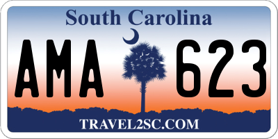 SC license plate AMA623