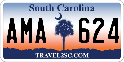 SC license plate AMA624