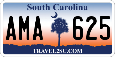 SC license plate AMA625