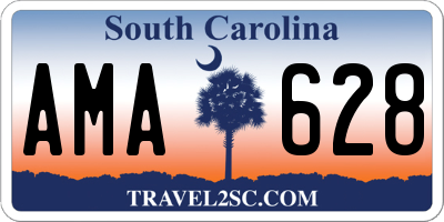SC license plate AMA628