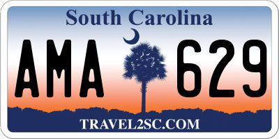 SC license plate AMA629