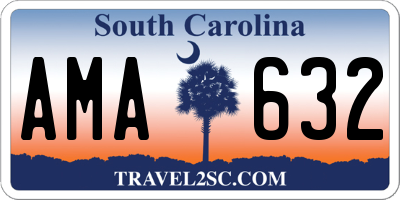 SC license plate AMA632