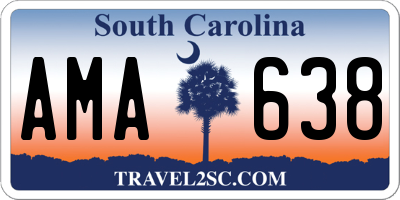 SC license plate AMA638