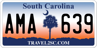 SC license plate AMA639