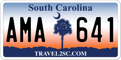SC license plate AMA641
