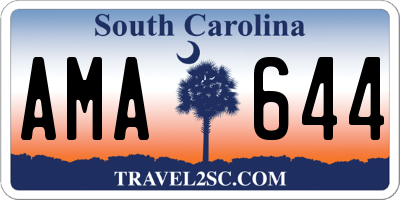 SC license plate AMA644