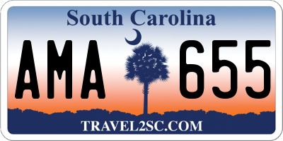 SC license plate AMA655