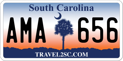 SC license plate AMA656
