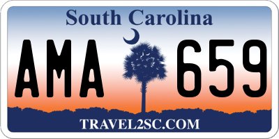 SC license plate AMA659