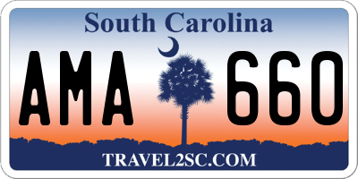 SC license plate AMA660