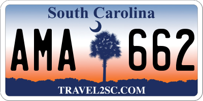 SC license plate AMA662