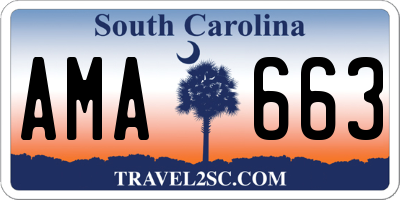 SC license plate AMA663