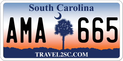 SC license plate AMA665