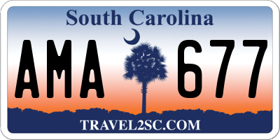 SC license plate AMA677