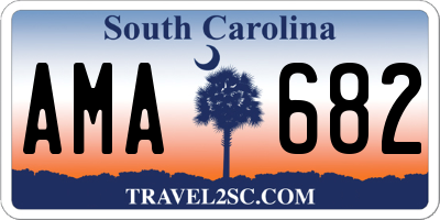 SC license plate AMA682