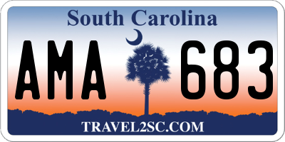 SC license plate AMA683