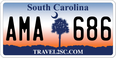 SC license plate AMA686