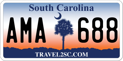 SC license plate AMA688