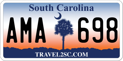 SC license plate AMA698