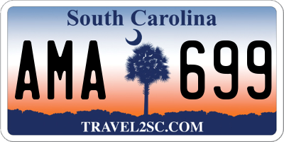 SC license plate AMA699