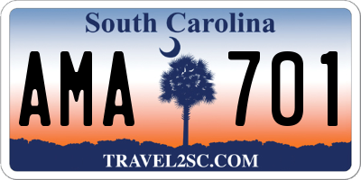 SC license plate AMA701