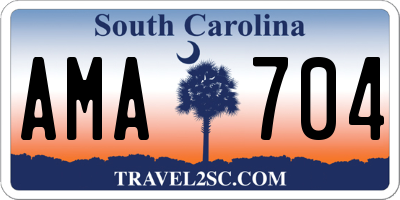 SC license plate AMA704