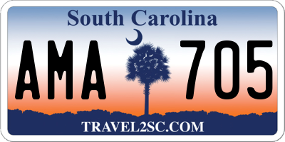 SC license plate AMA705