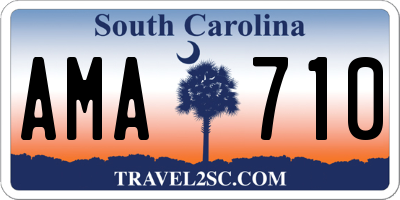 SC license plate AMA710