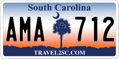 SC license plate AMA712
