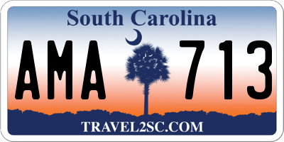 SC license plate AMA713