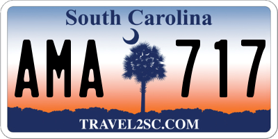 SC license plate AMA717