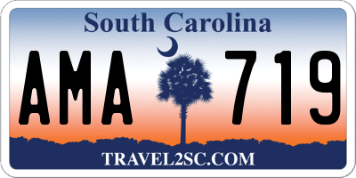 SC license plate AMA719