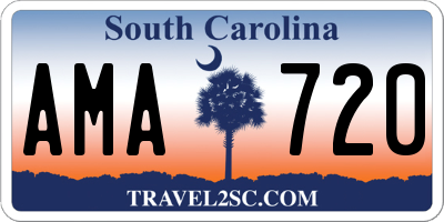 SC license plate AMA720