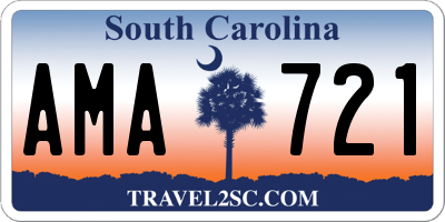 SC license plate AMA721